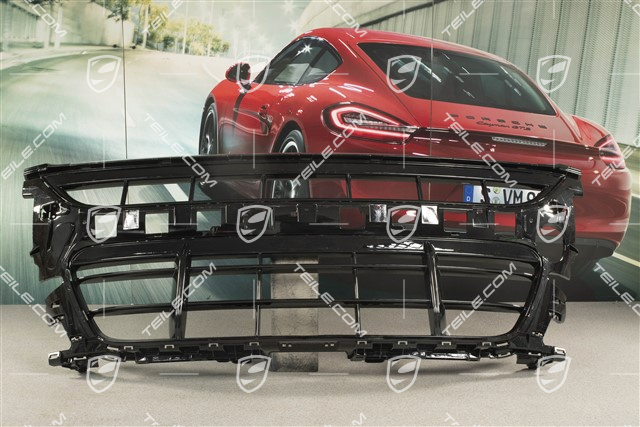 GTS / Turbo Sport design, Front bumper Grille, centre / middle , Black