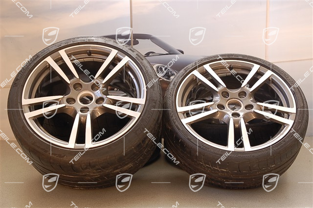 19" Sommerräder Satz TURBO II, Felgen 8J x 19 ET57 + 11J x 19 ET67 + NEUE Sommerreifen 235/35 ZR19 + 295/30 ZR19