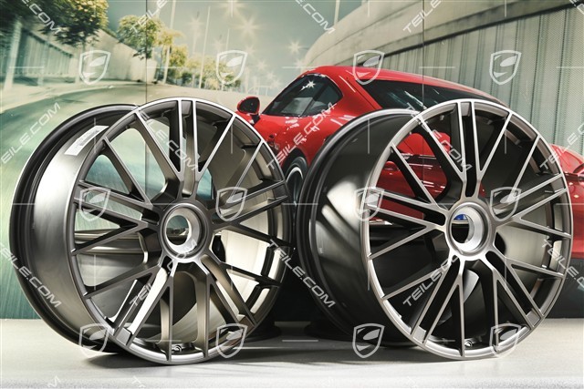 21" Panamera Turbo S wheel rim set, central lock, 9.5J x 21 ET71 + 10.5J x 21 ET71, Turbonite