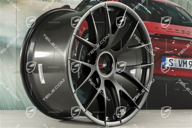 GT2RS / GT3RS wheel rim/disc, Magnesium, central lock, 12,5J x 21 ET48, black satin mat