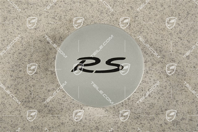 Radzierdeckel, Silber mit Schriftzug RS