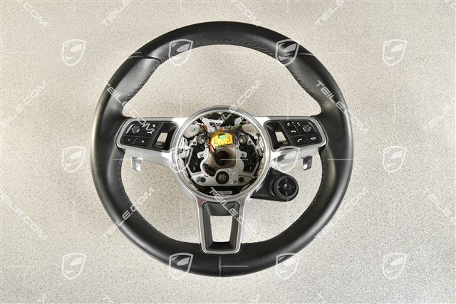 Multifunktionslenkrad, 3-Speichen, Beheizbar, Leder Schwarz / Sport Chrono Hybrid