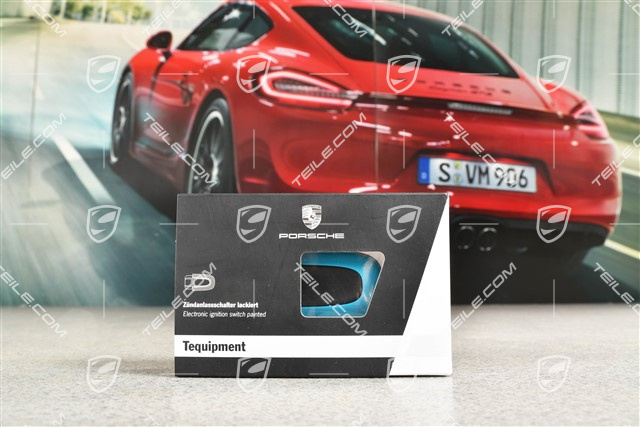 Ignition starter switch, lacquered MIami Blue, KESSY / Entry and Drive