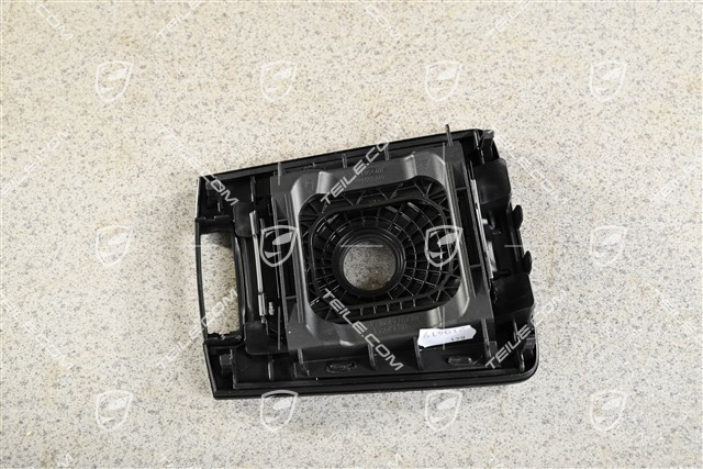 Cover shift gate / Shifter Trim / panel, PDK,  Black / Galvano silver