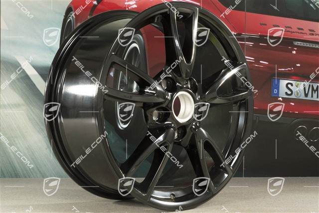 18-inch Carrera IV (Facelift) wheel, 8J x 18 ET57, black high gloss