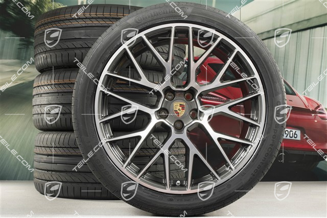 21" RS Spyder Design summer wheel set, wheel rims 9,5J x 21 ET27 + 10J x 21 ET19 + Continental summer tyres 265/40 R21 + 295/35 R21, with TPM