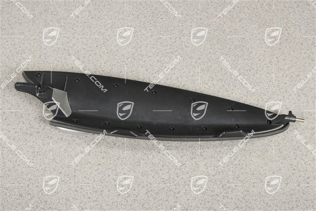 Deckel, Ablagefach, Leder, Dunkelgrau, L