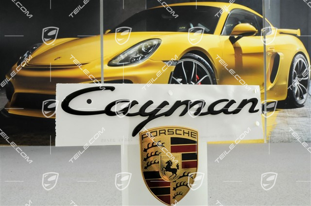 Logo "Cayman", black high gloss Logo "Cayman", black high gloss