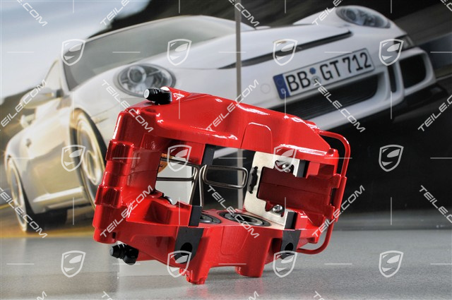 Fixed calliper without pads, red, Turbo / 4S / S2 / RS, R
