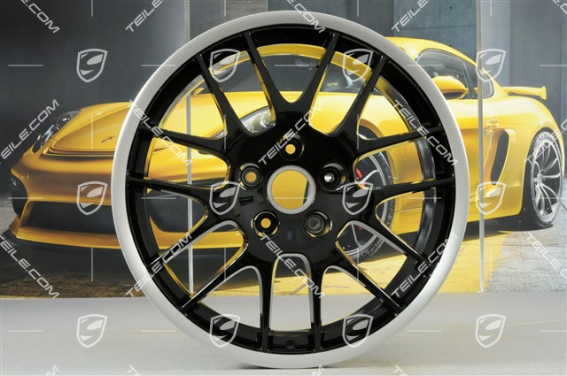 20-inch RS Spyder wheel rim set, 9,5J x 20 ET65 + 10,5J x 20 ET65, for winter tires, black high gloss + silver