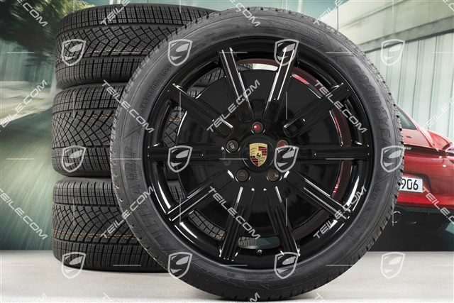20-inch Sport Aero winter wheel set, rims 9J x 20 ET54 + 11J x 20 ET60 + NEW Pirelli winter tyres 245/45 R20 + 285/40 R20, black high gloss