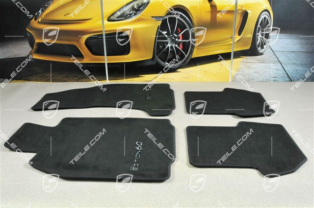 Fußmatten-Set, 4-teilig (997), für 911 Cabrio und Targa Modelle mit BOSE Sound-System, Schwarz