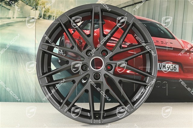 22-Zoll-Felgensatz Macan RS Spyder Design, 9J x 22 ET29 + 11J x 22 ET47, Vesuvgrau