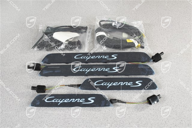 Einstiegsleisten, Carbon, Beleuchtung, Cayenne S, Satz Einstiegsleisten, Carbon, Beleuchtung, Cayenne S, Satz