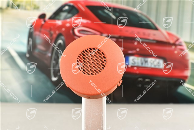 Dashboard side vent, cover / trim / rosette, Boxster Red