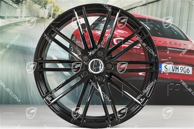 22-inch wheel rim set, Turbo IV, 10J x 22 ET48 + 11,5J x 22 ET61, black high gloss