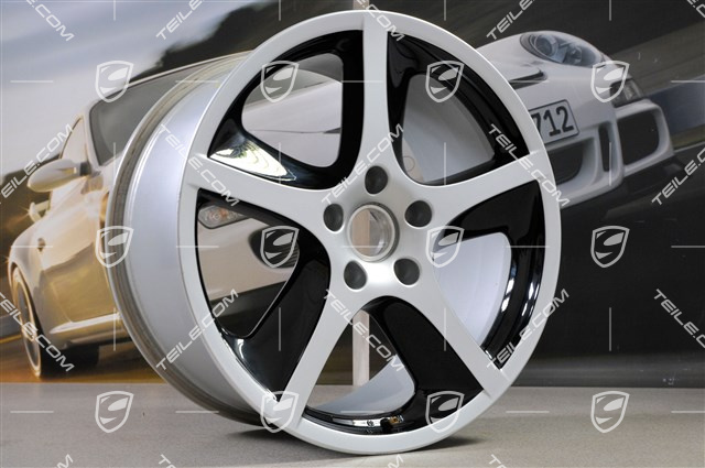 20-inch Sport Techno wheel, 10J x 20 ET55, silver + black high gloss