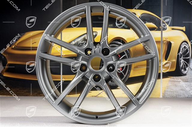 20" Cayenne Sport Felgensatz, 10,5J x 20 ET64 + 9J x 20 ET50, Platinum-Seidenmatt