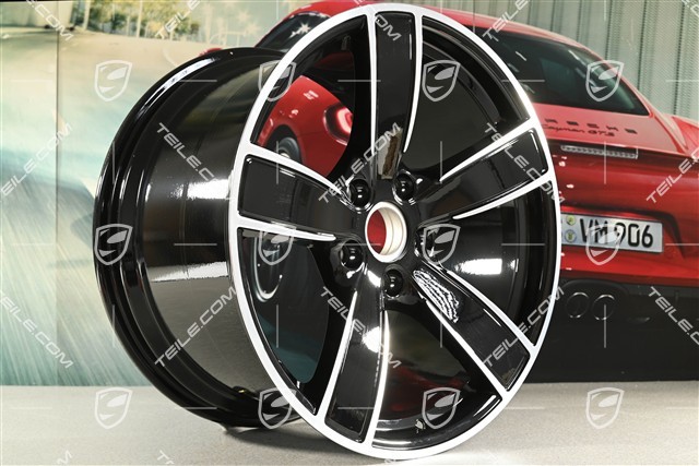 20" Felgensatz Carrera Sport, 8,5J x 20 ET49 + 11,5J x 20 ET56, schwarz hochglanz