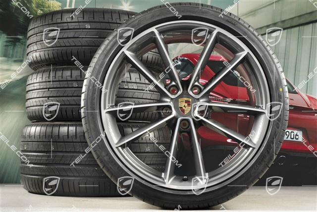 20"+21" Sommerräder Satz Carrera Classic, Felgen 8,5J x 20 ET53 + 11,5J x 21 ET67 + Pirelli Sommerreifen 245/35 R20 + 305/30 R21, mit RDK-Sensoren