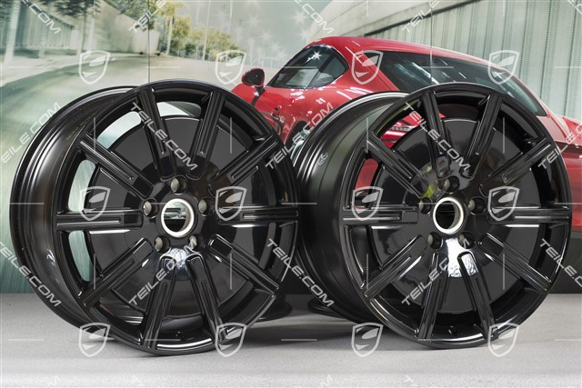 20" Taycan Sport Aero Felgensatz, 9J x 20 ET54 + 11J x 20 ET60, schwarz hochglanz