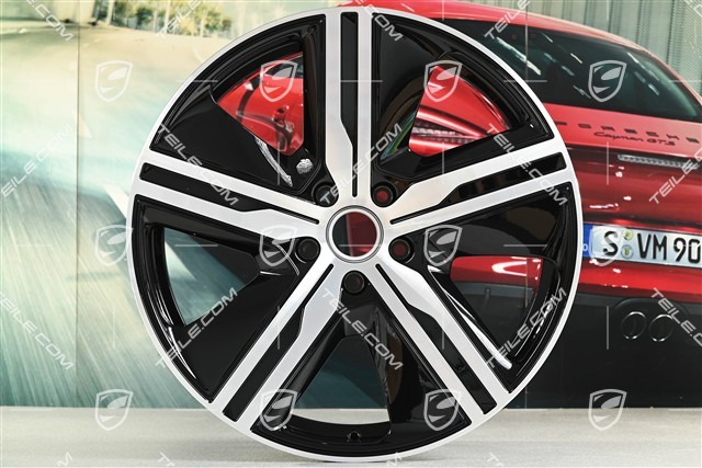 22" felga Macan Exclusive Design, 9J x 22 ET29, czarny wysoki połysk, prawa