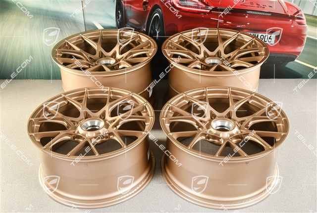 20"+21" GT3RS wheel rim set, alloy rims 10J x 20 ET45 + 13J x 21 ET31, Neodyme