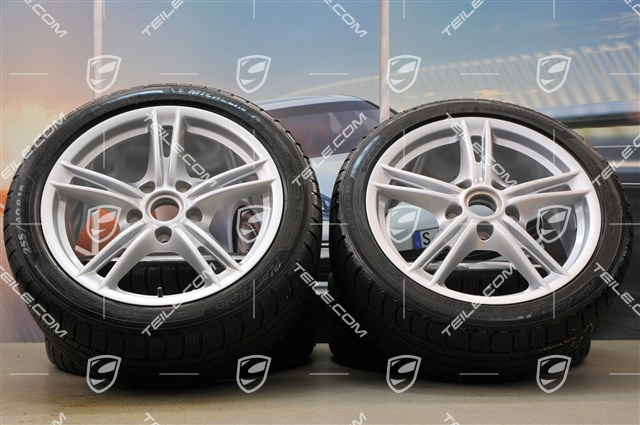 18-inch Boxster S II winter wheel set (with tyres), front wheels 8J x 18 ET57 + rear 9J x 18 ET43 + Michelin tyres 235/40 ZR18 + 255/40 ZR18
