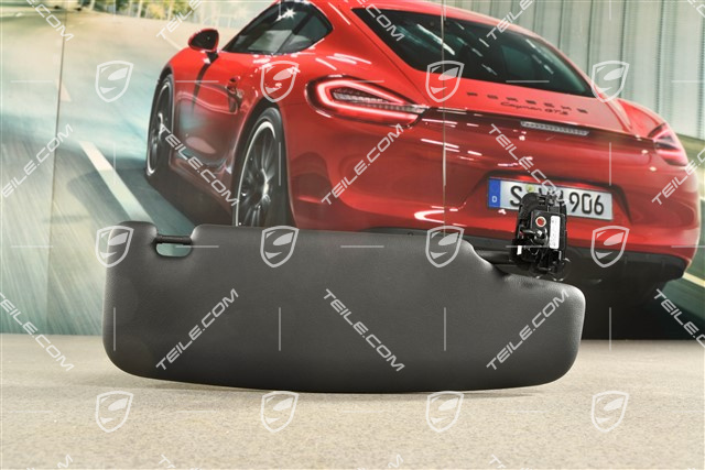 Coupe, Sonnenblende, mit Make-up Spiegel, Schwarz, L