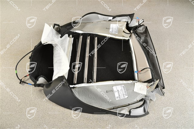 Sportsitzbezug / Bezug, Sitzkissen, belüftet inkl. Sitzheizung, Leder Schwarz, R