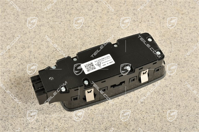 Fensterheber Schalter, Fahrerseite, Spiegel, elektr. anklappbar / behaizbar, Schwarz-matt