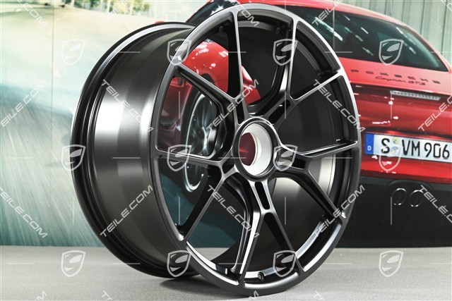 20" GT3 rim, 9.5J x 20 ET46, silk matt black