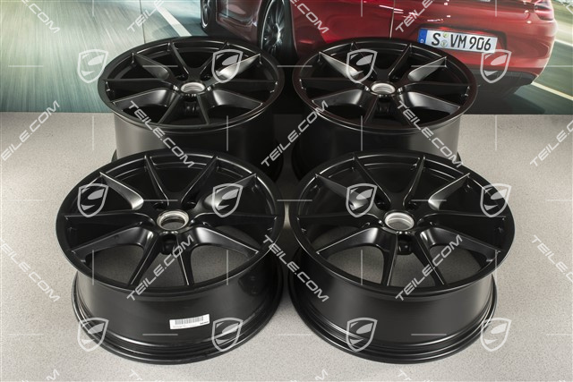 20-inch Carrera S (III) rims set, 8,5J x 20 RT51 + 11J x 20 ET70, black satin-matt