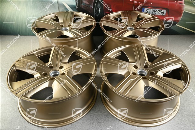 22-inch Macan Exclusive Design wheel rim set, 9J x 22 ET29 + 11J x 22 ET47, neodyme