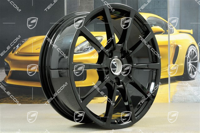 20" Carrera Classic (II) Felgensatz, Felgen 8,5 J x 20 ET49 + 11,5 J x 20 ET76, in Schwarz Hochglanz
