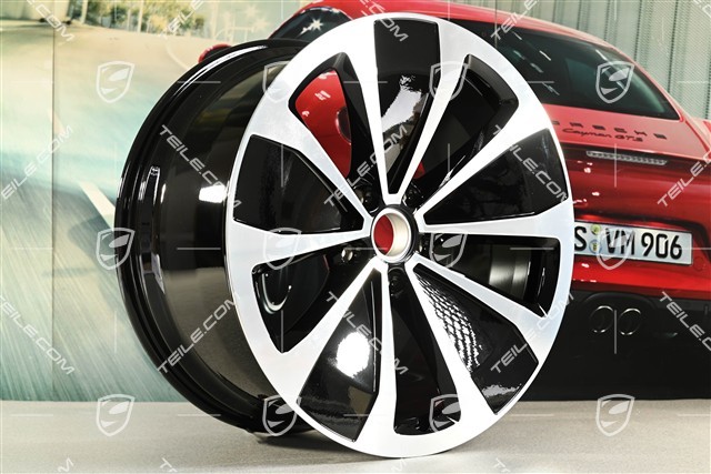 22" "Macan Style" Felge, 11J x 22 ET47, schwarz hochglanz