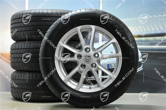 18" koła całoroczne, komplet, Cayenne facelift 2014-> felgi 8J x 18 ET53 + opony wielosezonowe GoodYear Eagle LS2 255/55 R18, czujniki ciśnienia