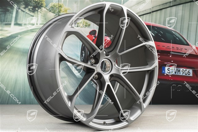 22" Felge GT, Heck, 11,5J x 22 ET52, Platinum-Seidenmatt