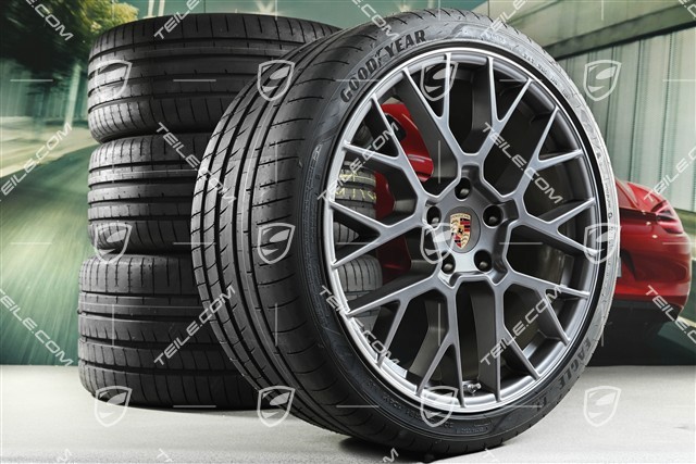 20+21" RS Spyder summer wheel set, rims 8.5J x 20 ET50 + 11.5J x 21 ET79 + NEW Goodyear summer tyres 245/35 R20 + 315/30 R21