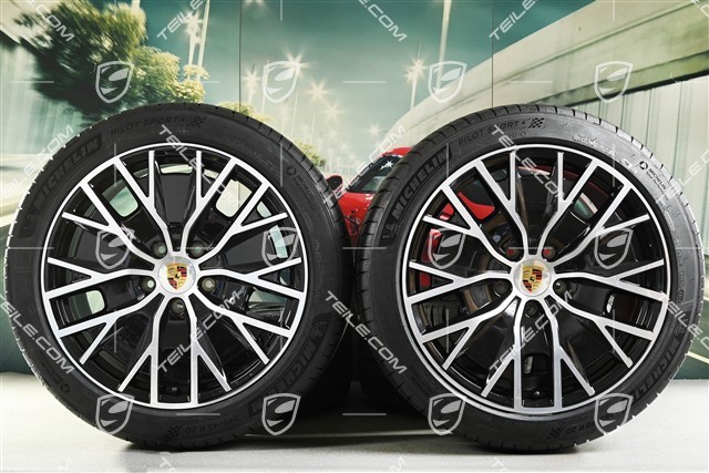 20" Taycan Turbo S Aero Design summer wheel set, rims 9J x 20 ET54 + 11J x 20 ET60 + Michelin summer tyres 245/45 R20 + 285/40 R20