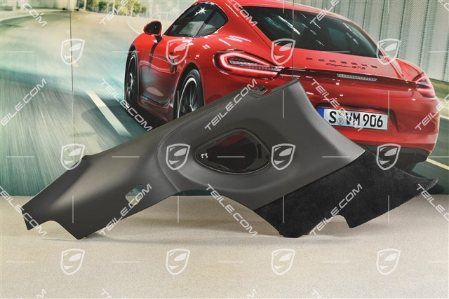 Seitenwandverkleidung, Leder, schwarz/grau, coupe, L