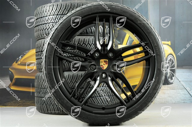20-inch Sport Design winter wheel set, 8,5J x 20 ET51 + 11J x 20 ET70, Michelin winter tyres 245/35 ZR20 + 295/30 ZR20, with TPMS, black satin mat