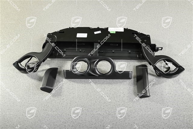 1 Satz Zierleisten fur Fahrzeuginnenraum, Aluminium Schwarz, Getrankehalter