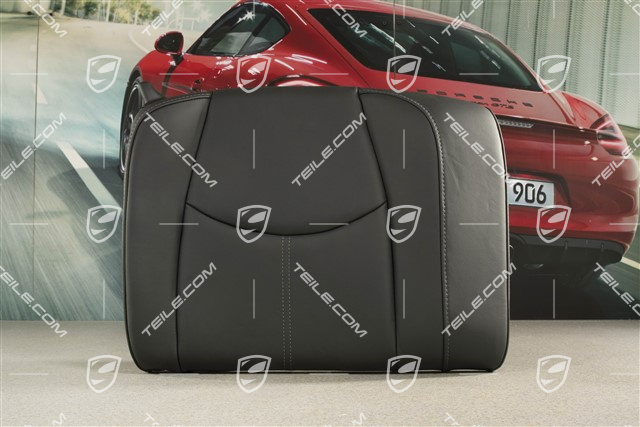 Back seat backrest, Cabrio, Leather, Black, R