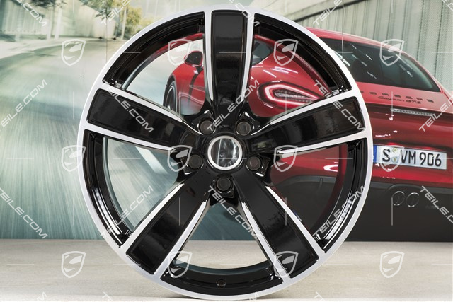 22" Felga Sport Classic, 11,5J x 22 ET61, czarny wysoki połysk