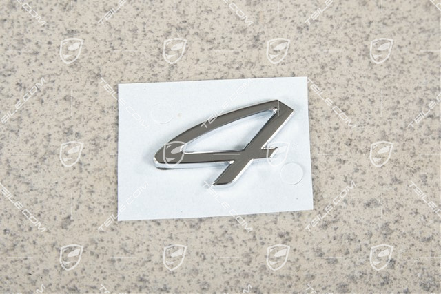 Badge / Emblem "4", Chrome finish Badge / Emblem "4", Chrome finish