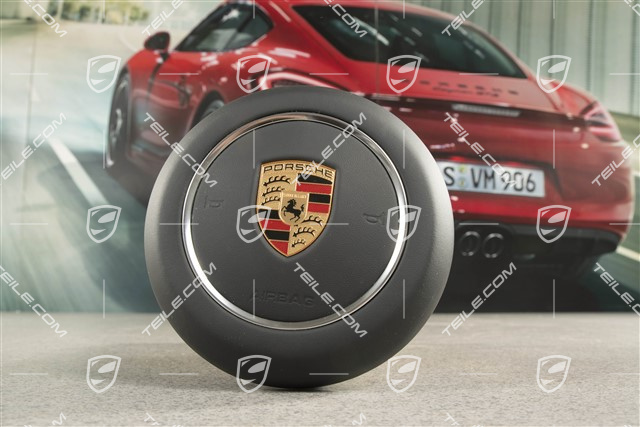 Poduszka bezpieczeństwa / Airbag, kierownicy, skóra, Czarny