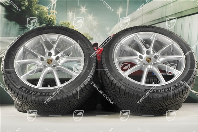 20-inch Cayenne Design winter wheel set, rims 9J x 20 ET50 + 10,5J x 20 ET64 + NEW Michelin winter tyres 275/45 R20 + 305/40 R20, with TPMS