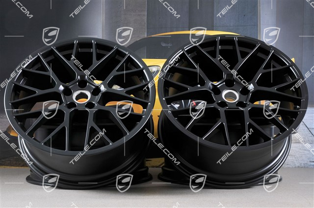 20" Felgensatz RS-Spyder Design, 9J x 20 H2 ET26 + 10J x 20 H2 ET19, Schwarz (seidenglanz) 20" Felgensatz RS-Spyder Design, 9J x 20 H2 ET26 + 10J x 20 H2 ET19, Schwarz (seidenglanz)