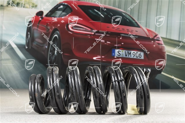 Schraubenfeder, HA, Kenn Blau, Rot / C4S Coupe, L+R